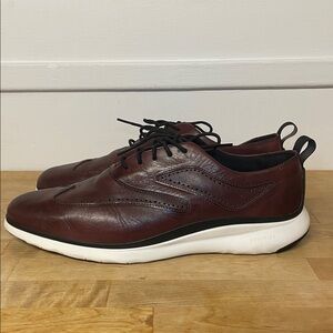 Cole Haan Men's 3 Zerogrand Wingtip Wine dressy sneakers size 13 wide